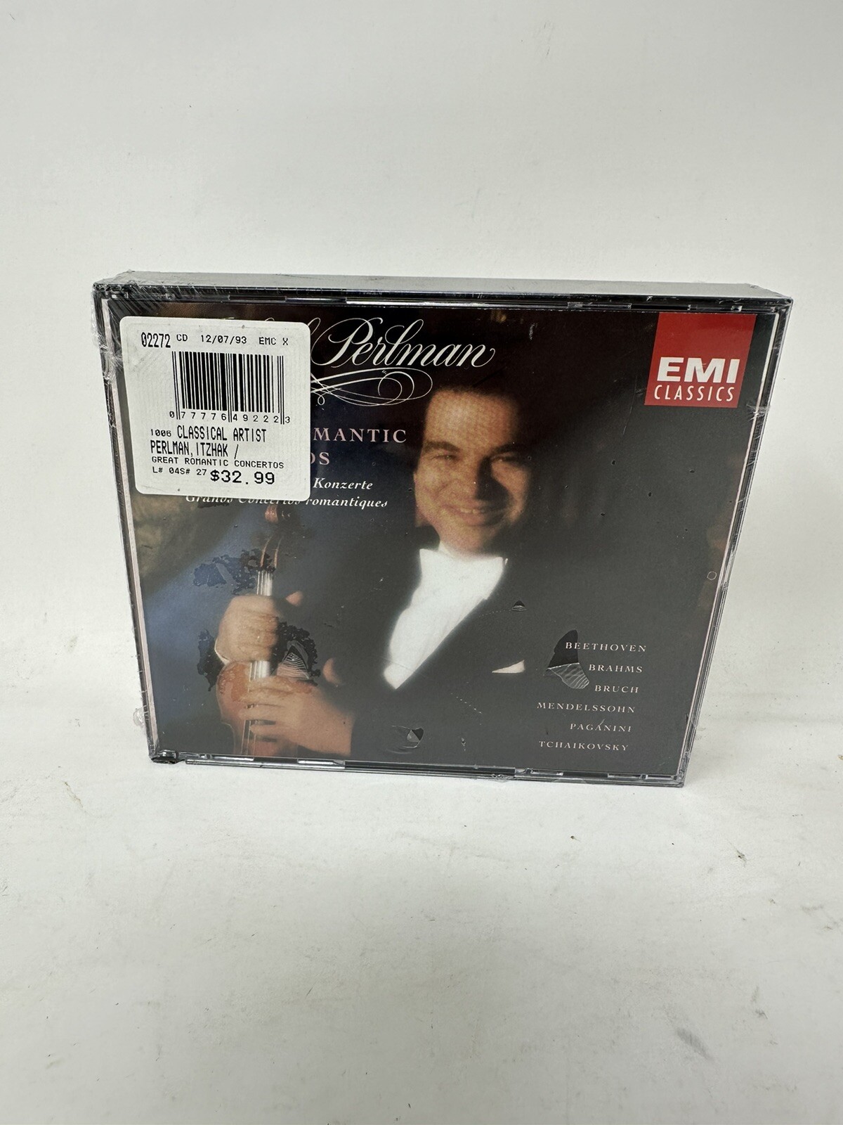 Great Romantic Concertos – Audio CD – Perlman, Itzhak – Very Good -Free Shipping