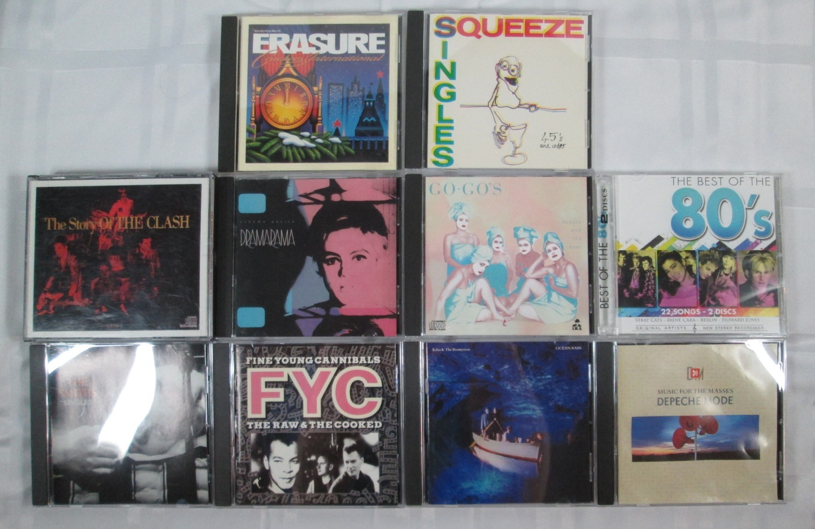 80s CD Lot of 10 The Clash, Dramarama, Depeche Mode, FYC Erasure, Go-Go’s Smiths