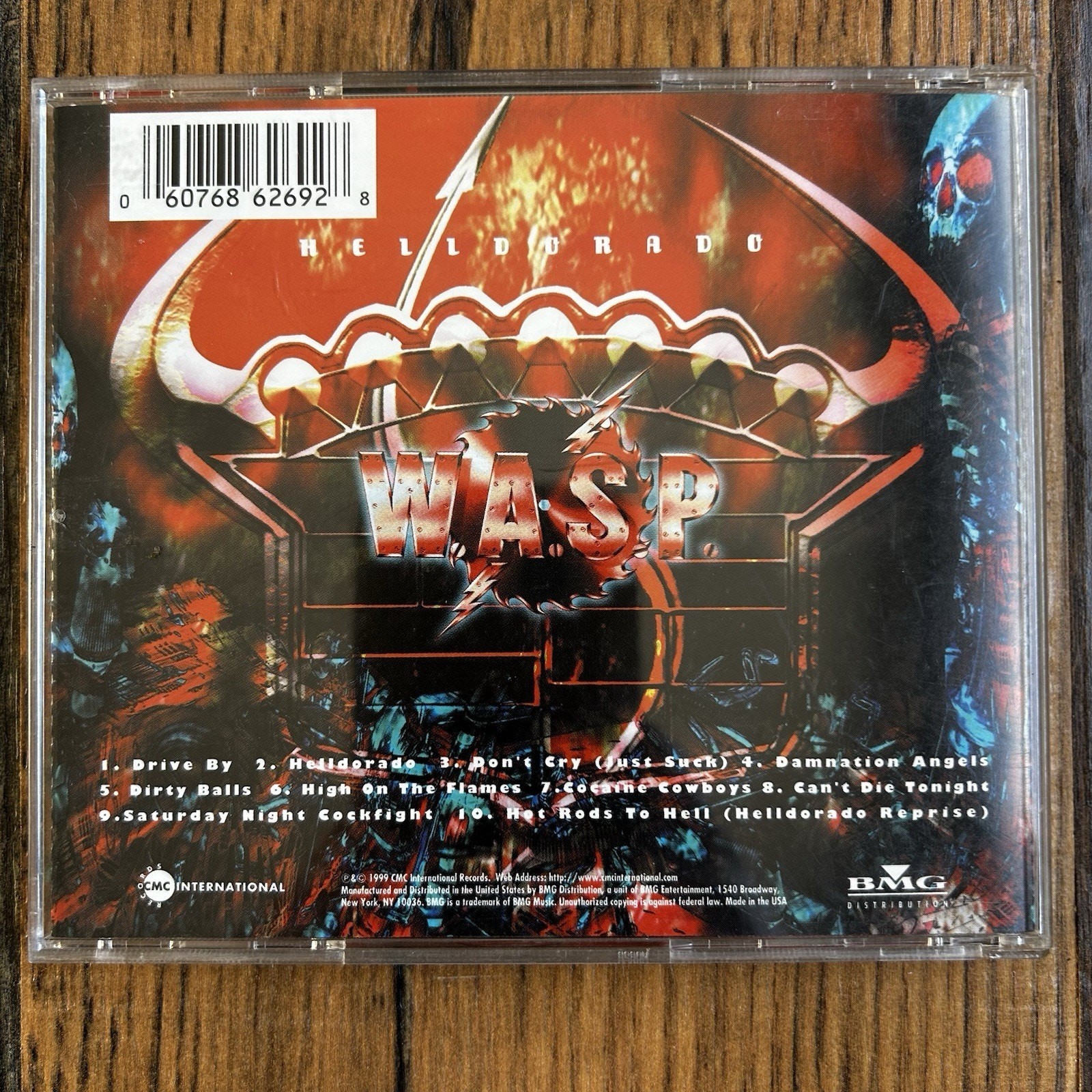 W.A.S.P. Helldorado CD 1999 First US Pressing CMC International 06076-86269-2