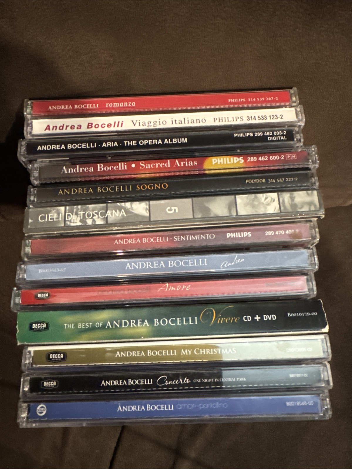 Andrea Bocelli 13 CD Lot 1998-2013 Central Park/Portofino/christmas/best Of Dvd
