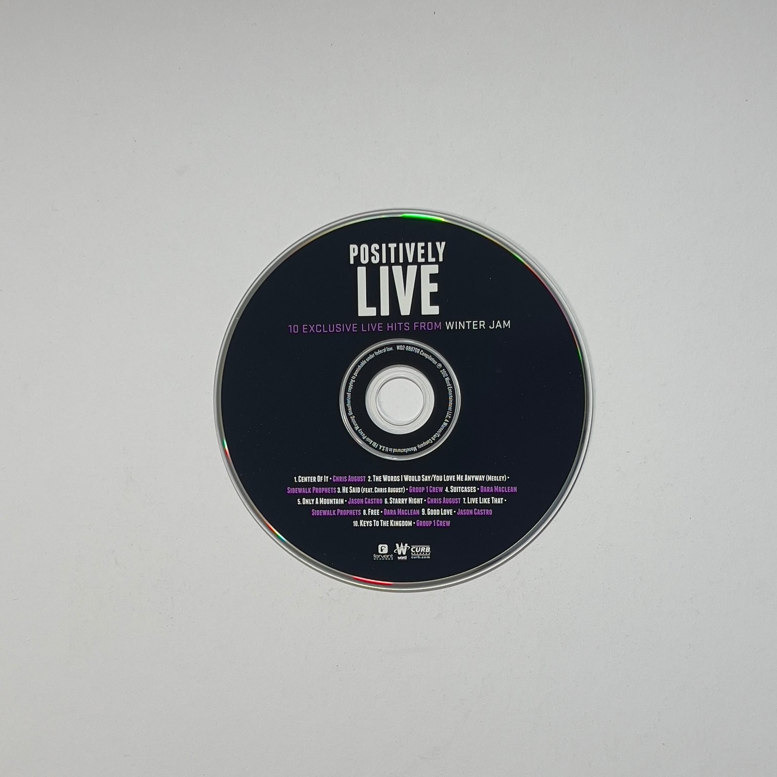 Positively Live CD 2012 Winter Jam Exclusive Christian Rock Word Curb