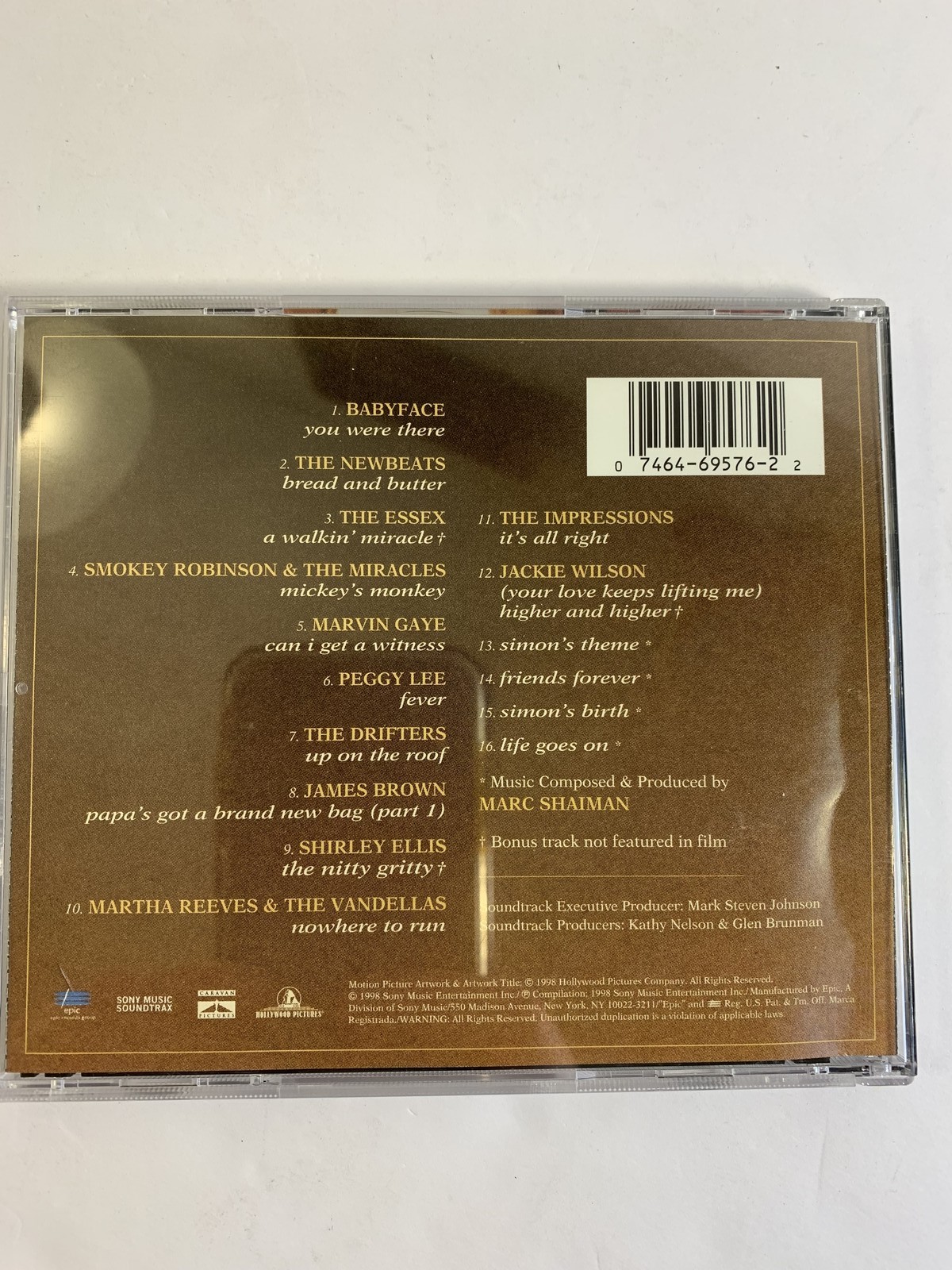 Simon Birch Music From The Motion Picture Soundtrack CD Marc Shaiman Sony Music
