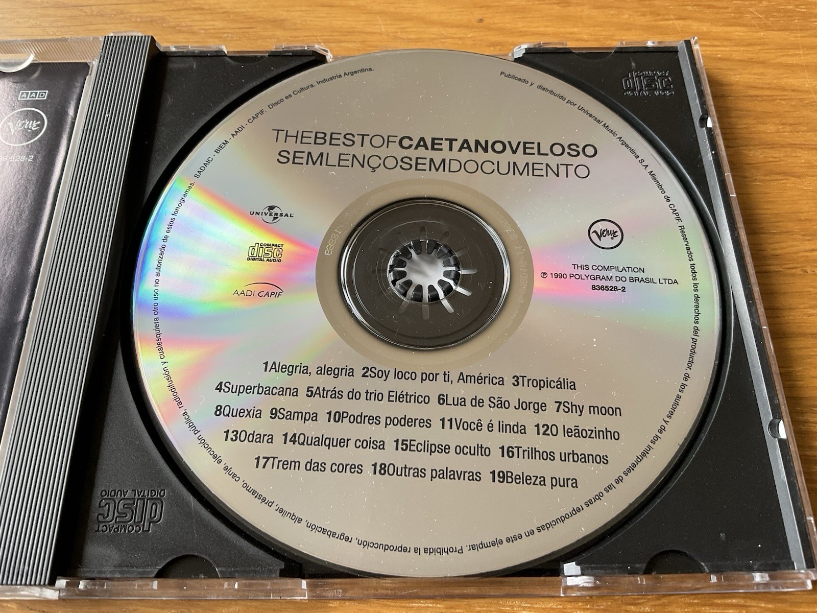Caetano Veloso CD Sem Lenço, Sem Documento Without Handkerchief Without Docum