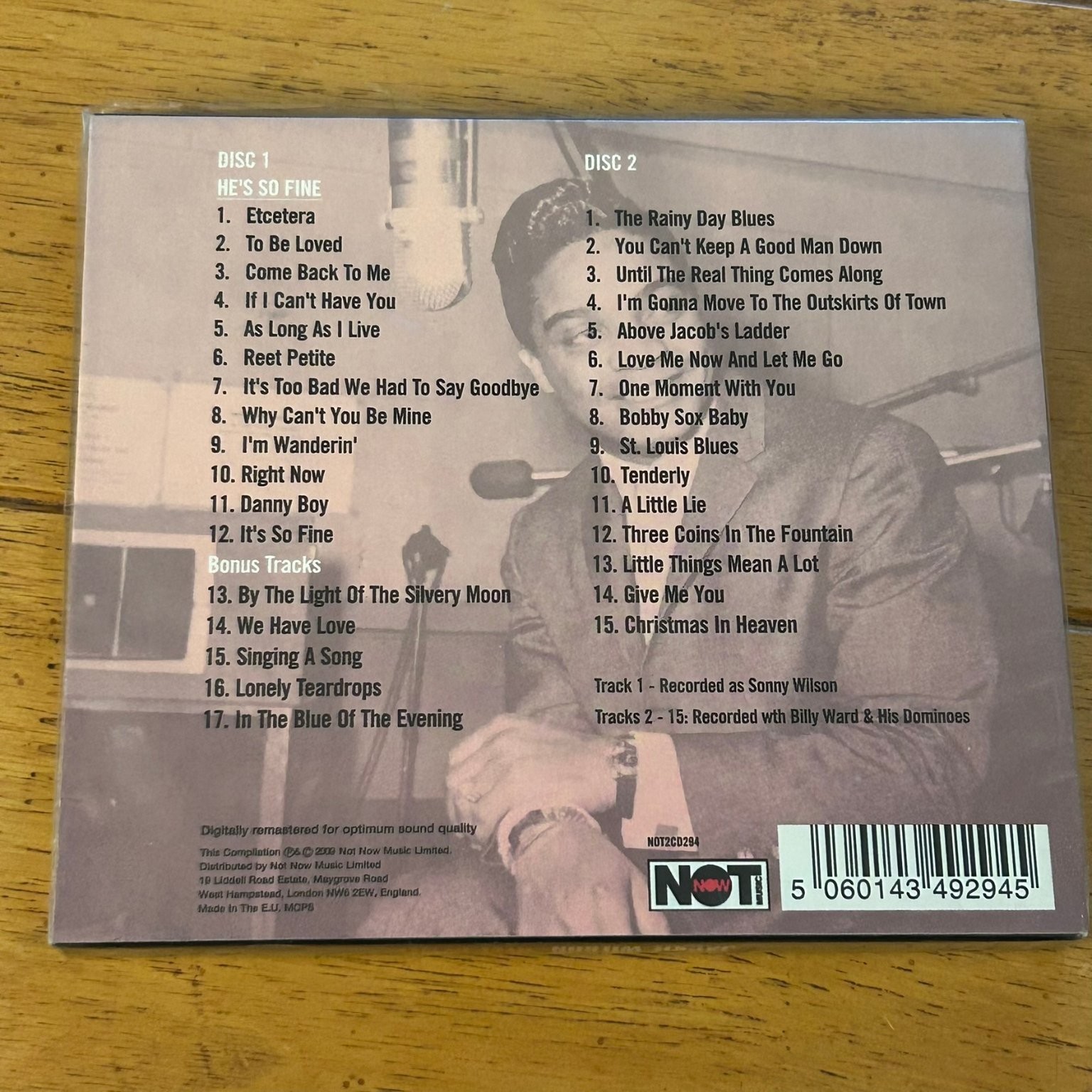 Jackie Wilson – Reet Petite CD 2-disc 2004 Remastered 2CD R&B Soul Not Now Music