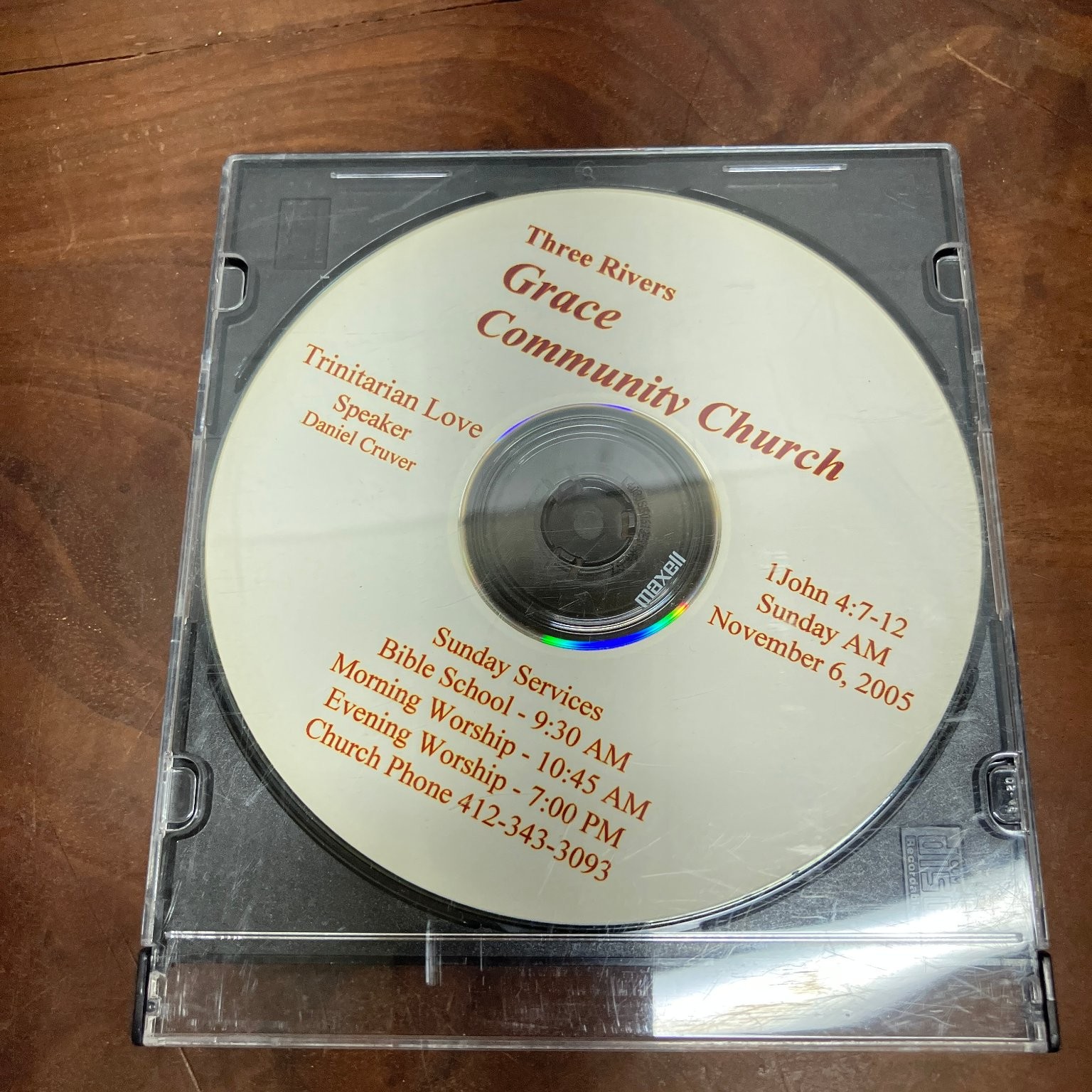 Daniel Cruver – Trinitarian Love CD 2005 Sermon Christian Religious Spoken Word