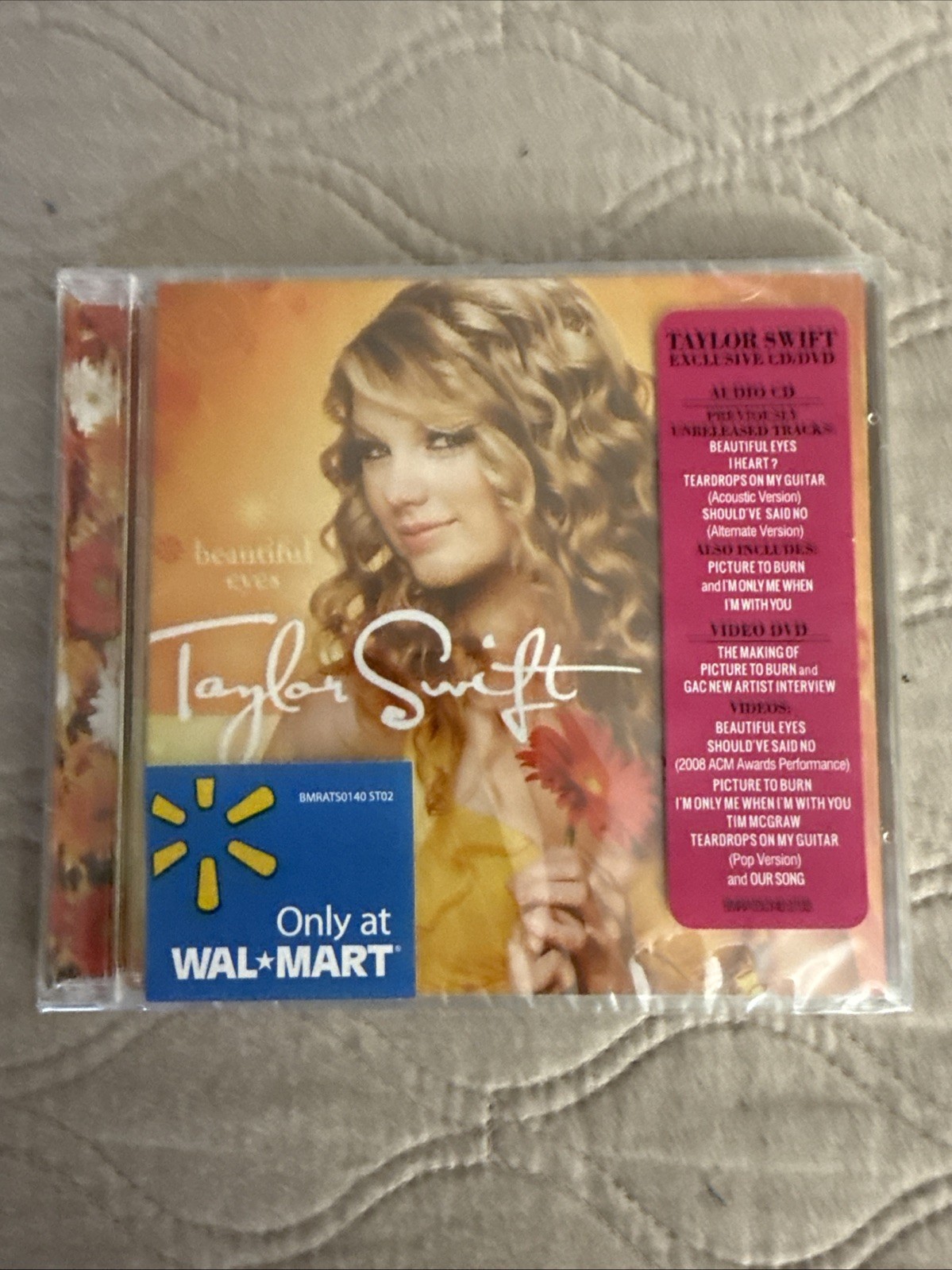 Taylor Swift Beautiful Eyes EP CD/DVD 2008 Walmart Limited Brand New Sealed