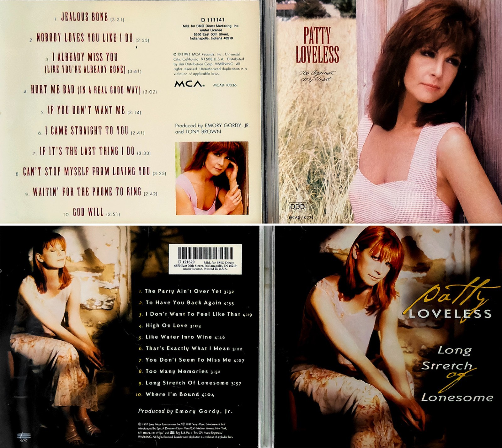 LOVELESS PATTY *AT LEAST VG* US MCA & EPIC 2XCD LOT (PLEASE SEE PHOTOS)