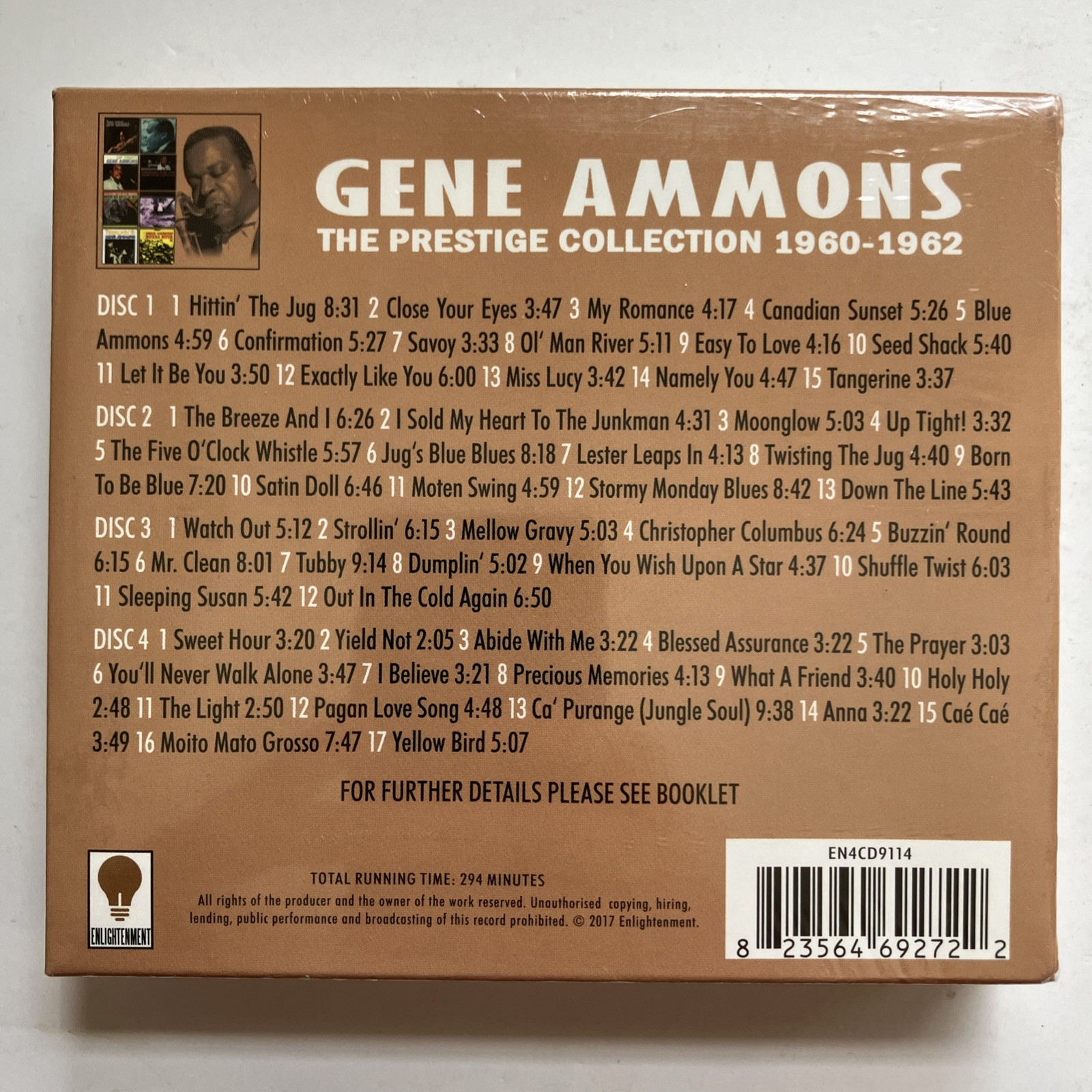 Prestige Collection: 1960-1962 by Gene Ammons (CD 2017) Brand New 4-Disc Box Set