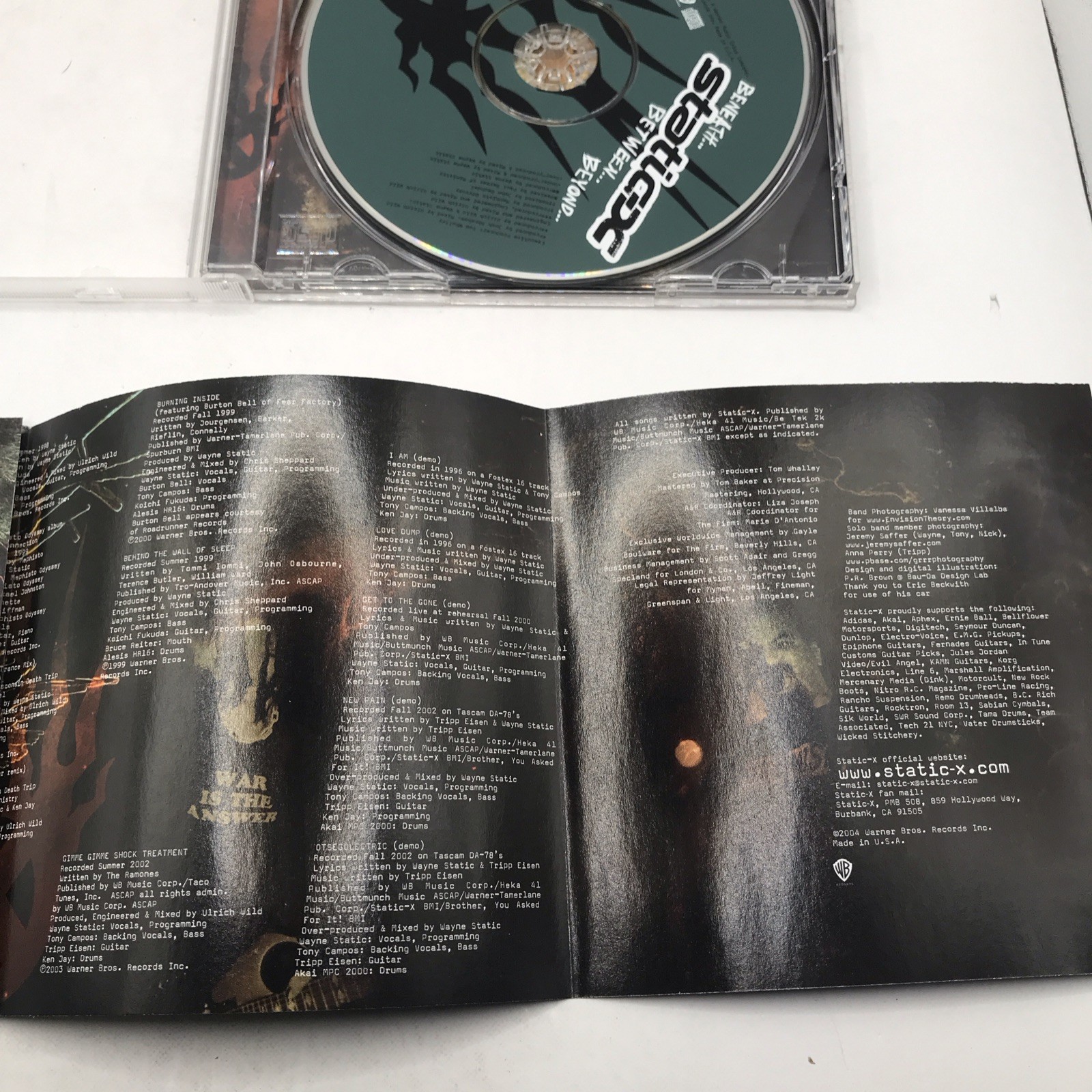 Static-X – Beneath… Between… Beyond… CD Industrial 2004 Explicit