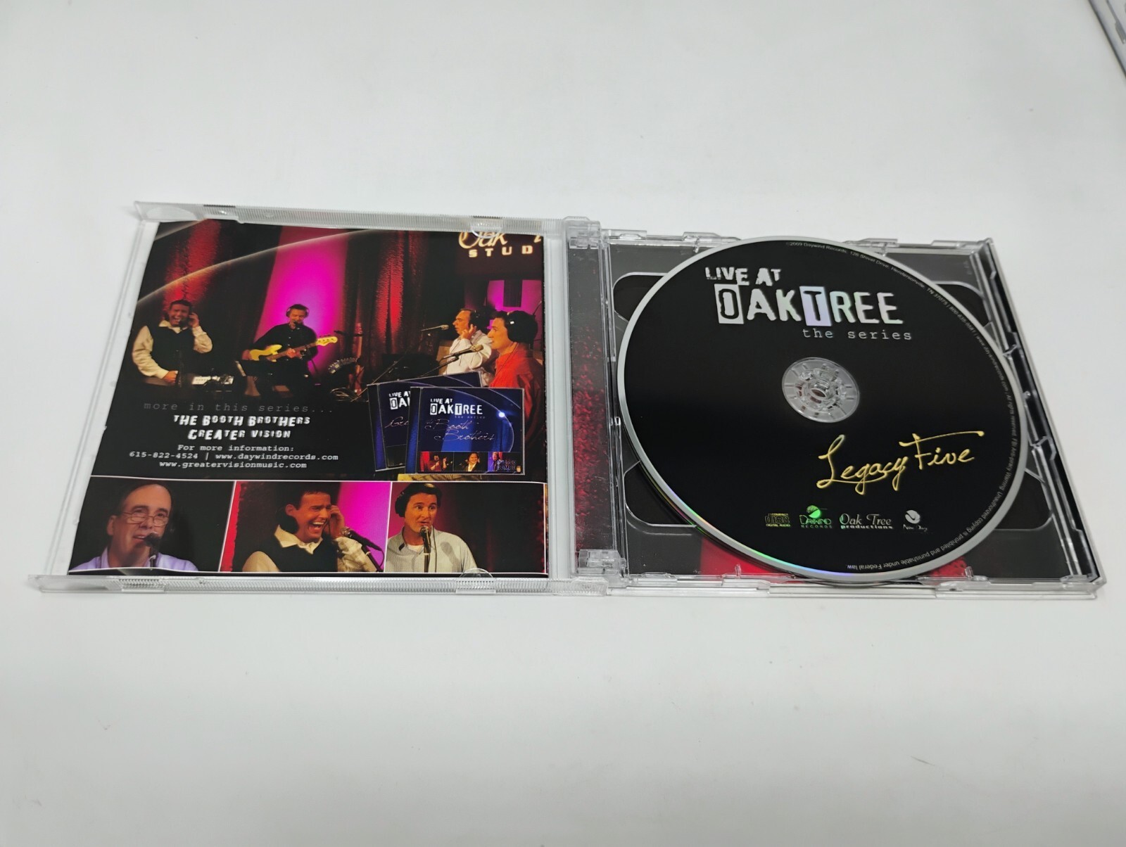 Legacy Five Live At Oak Tree CD/DVD Southern Gospel Daywind Records VG