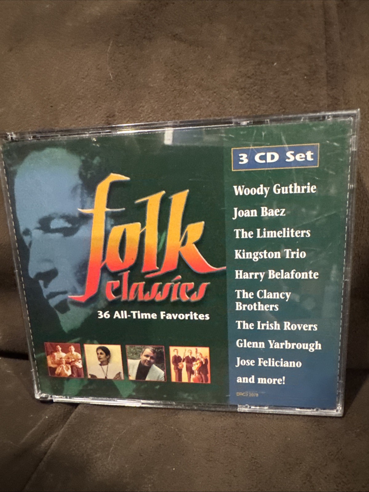 Folk Classics 36 All-Time Favorites 3 CD Box Set MINT Baez Guthrie Havens Trio