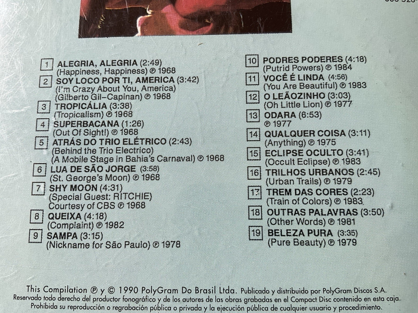Caetano Veloso CD Sem Lenço, Sem Documento Without Handkerchief Without Docum