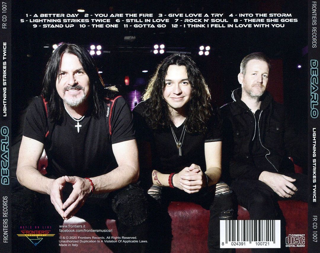 DECARLO LIGHTNING STRIKES TWICE NEW CD