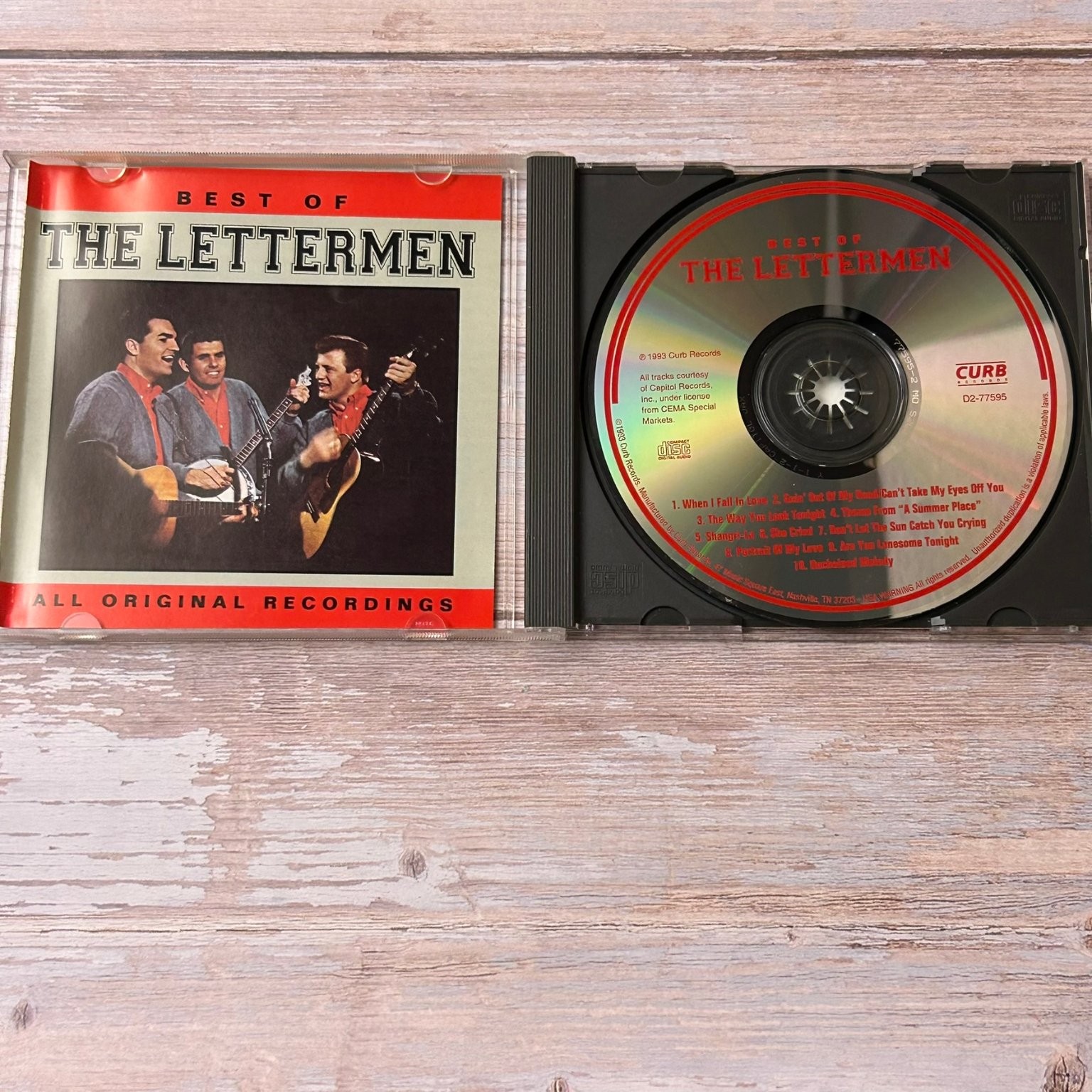 The Lettermen – Best Of CD 1993 All Original Recordings Pop Vocal Curb Records