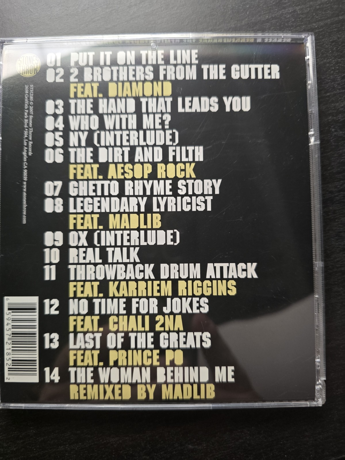 PERCEE P PERSEVERANCE: THE REMIX CD STONES THROW MADLIB AESOP ROCK