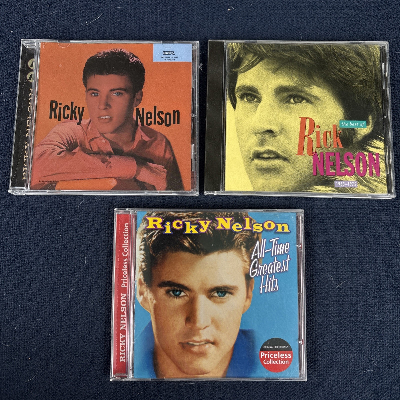 Rick Nelson – 3CD Album Lot – 2001 EMI, Greatest Hits & Best Of – MINT DISCS