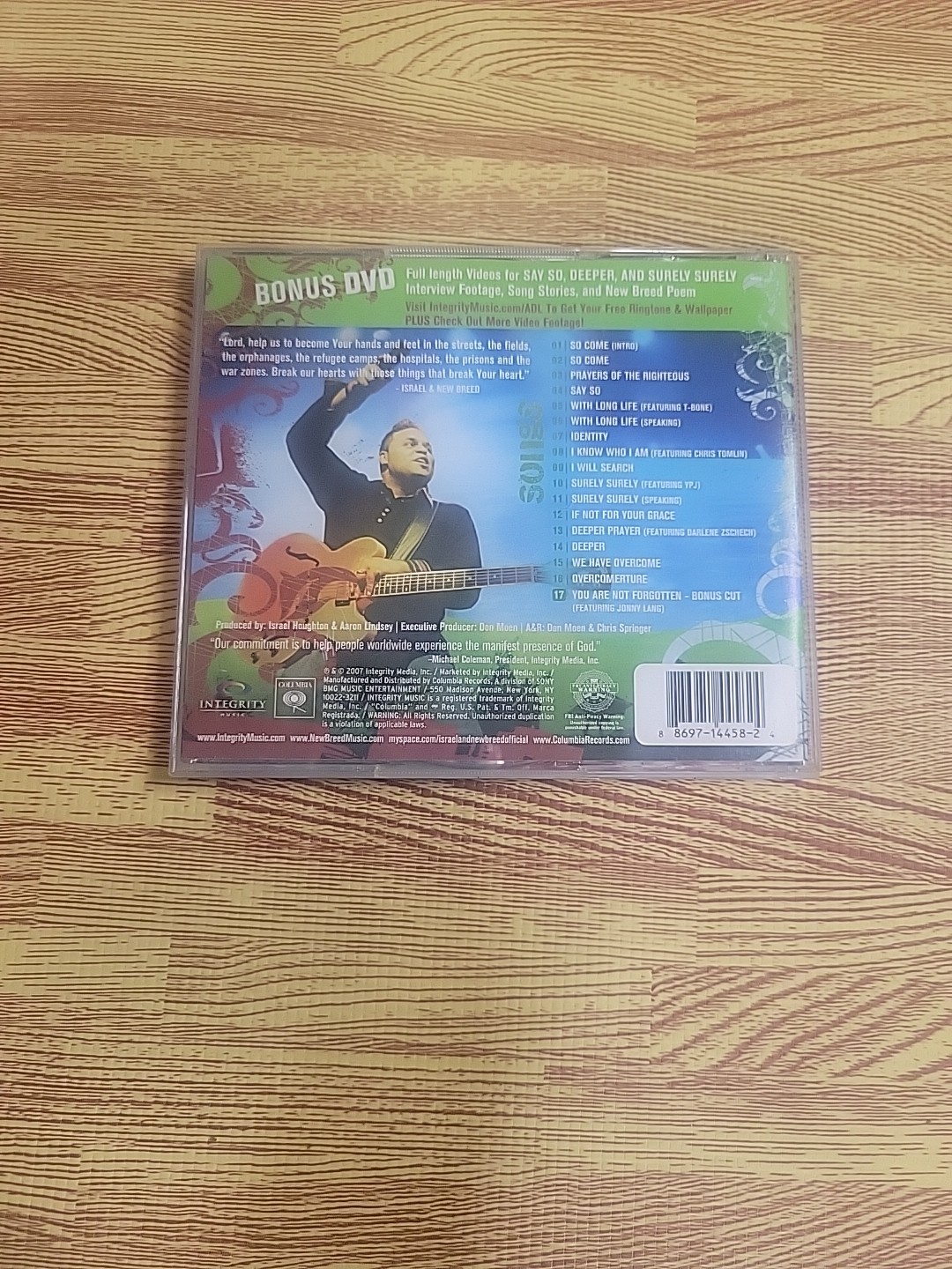 Israel & New Breed – A Deeper Level CD 2007 Live Gospel R&B Integrity Music