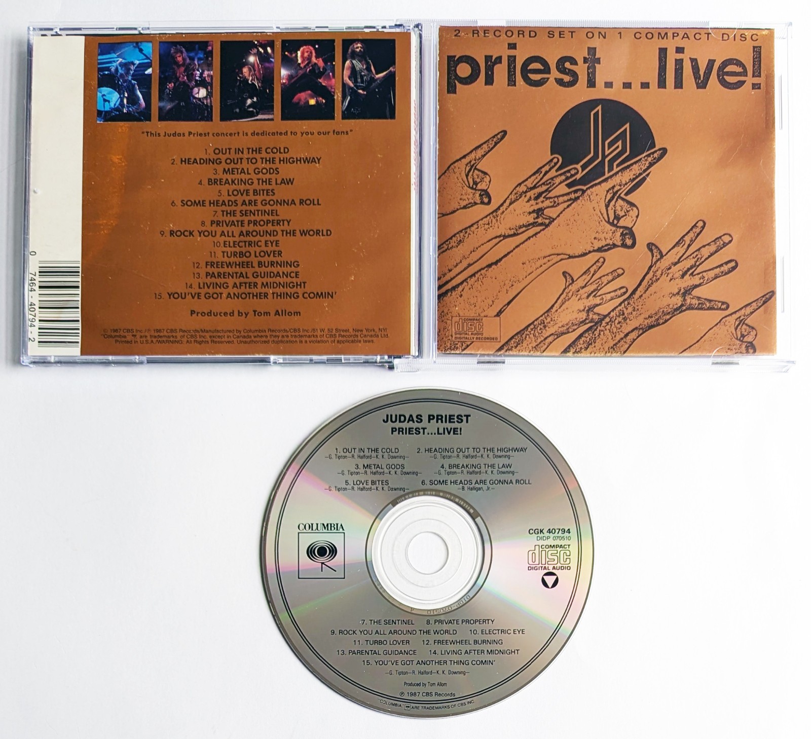 JUDAS PRIEST Priest…Live! CD 1987 Columbia Records US DADC Press ROB HALFORD