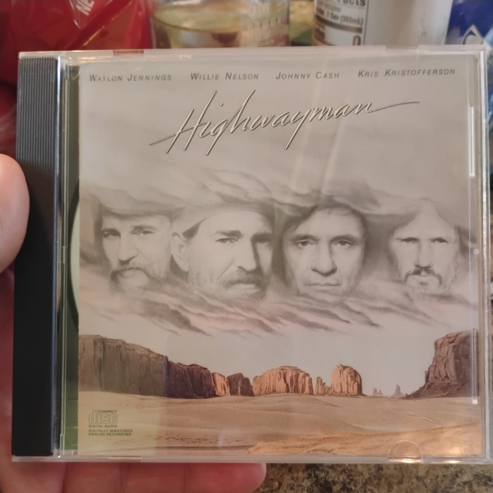 Highwayman CD by Waylon Jennings, Willie Nelson, Johnny Cash, Kris K(CD, 1985)
