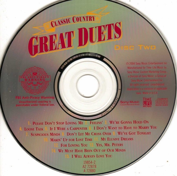 Various – Classic Country – Great Duets (2xCD, Comp, RM) (Very Good Plus (VG+))