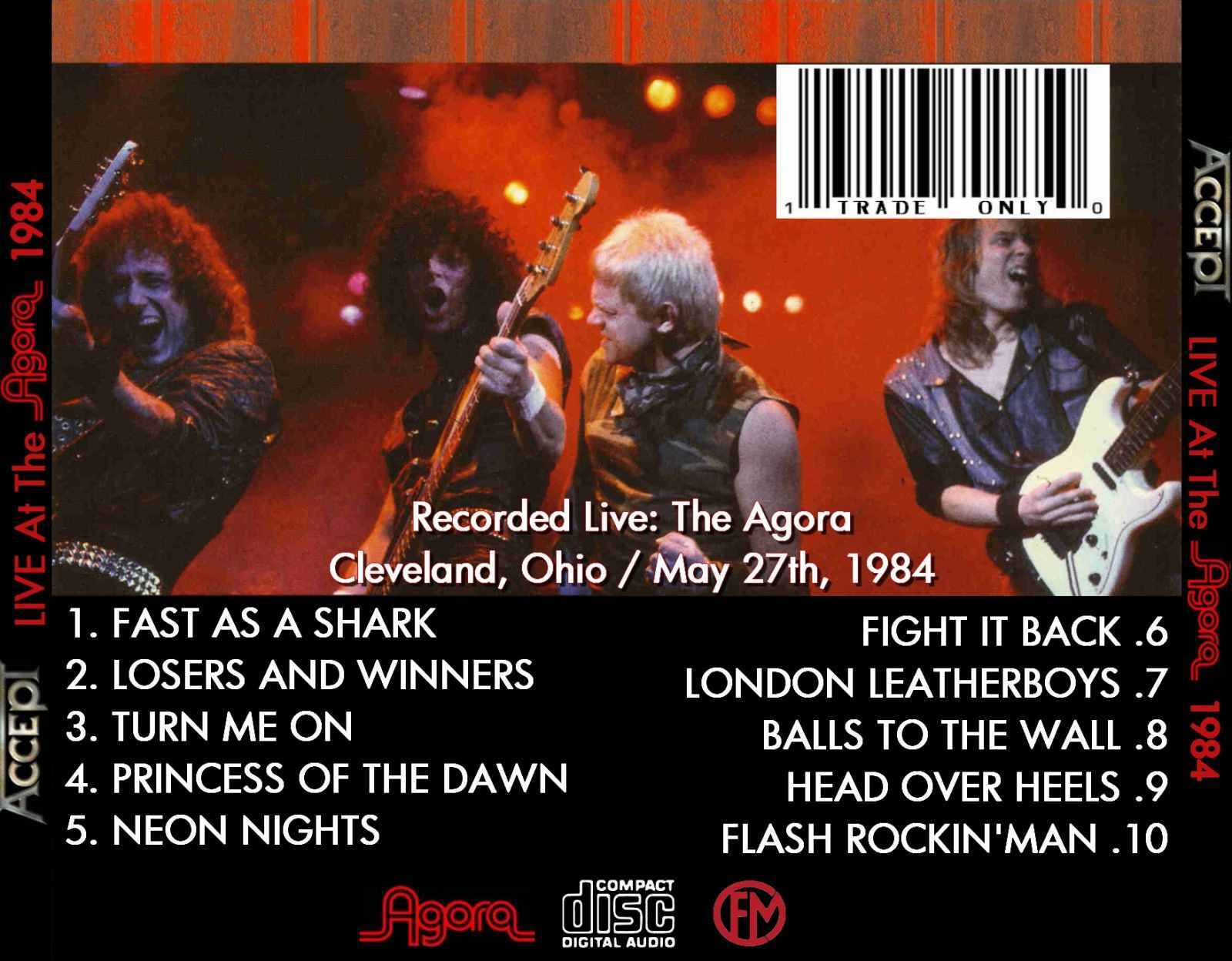 ACCEPT “Agora 1984” – LIVE – Import CD ***BRAND NEW & SEALED***