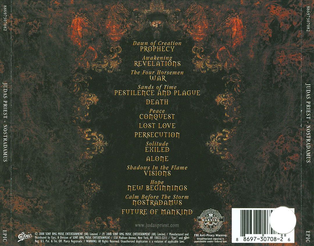 JUDAS PRIEST – NOSTRADAMUS NEW CD