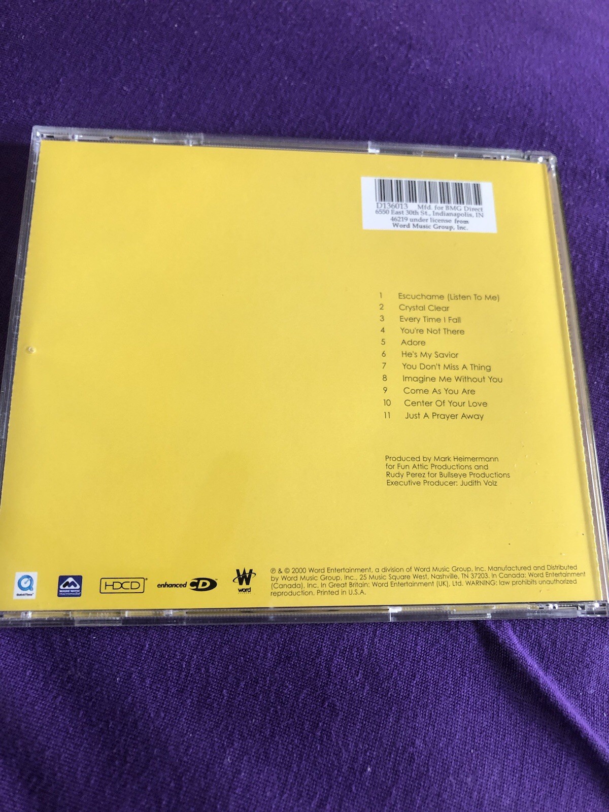 Crystal Clear by Jaci Velasquez (CD, 2000)