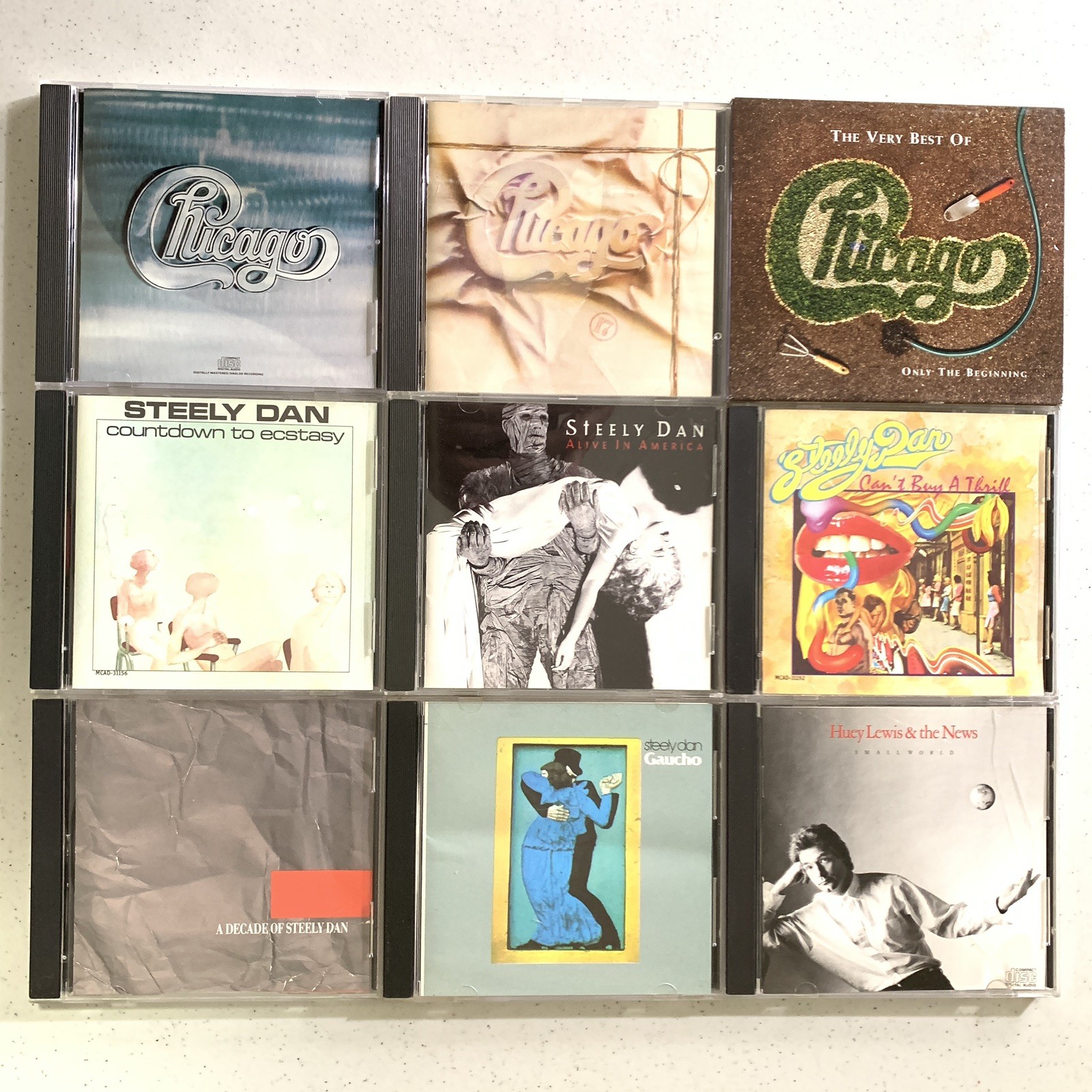9 CD Lot Classic Rock Steely Dan, Chicago, Huey Lewis, Yacht Rock Pop Bundle
