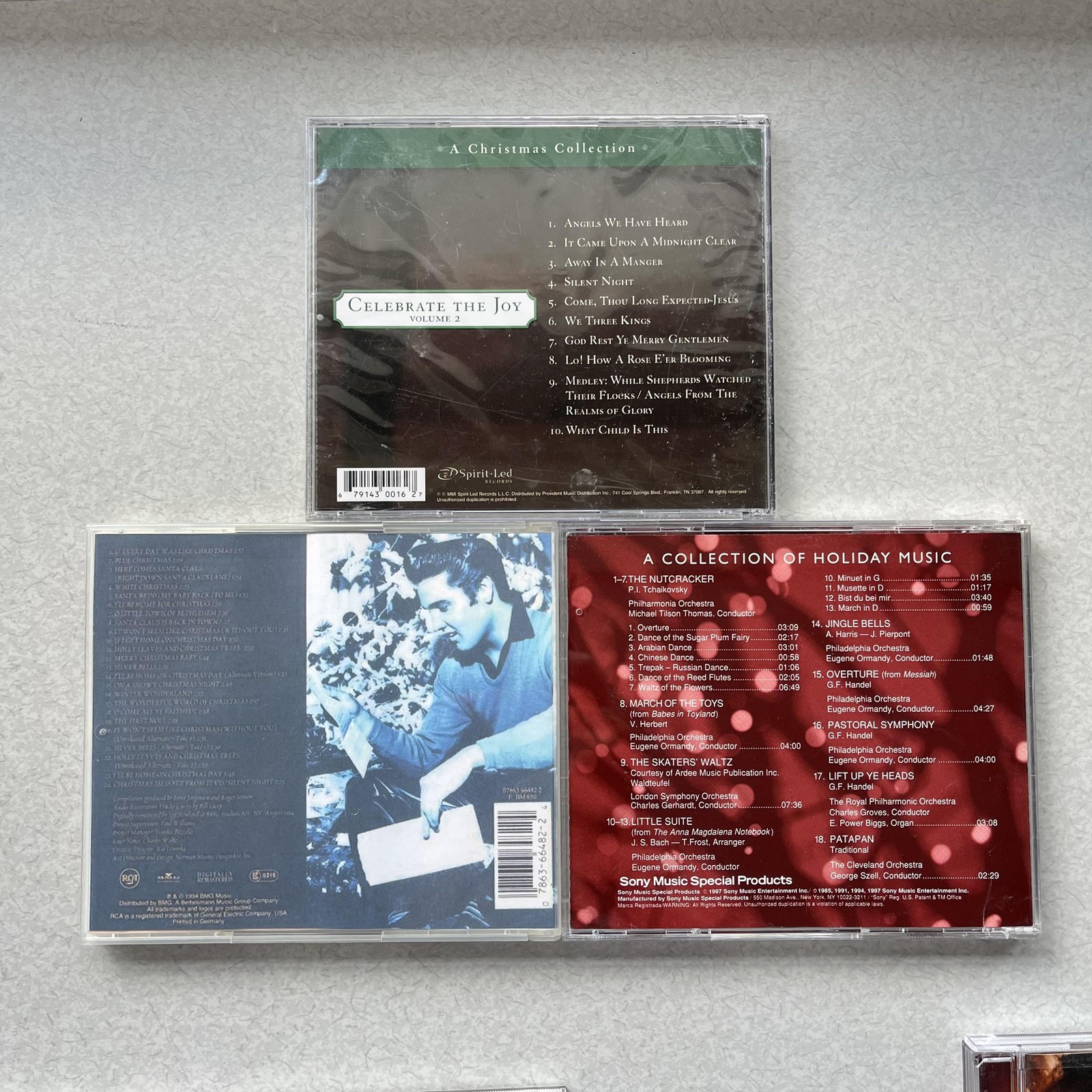 Christmas Music CD LOT of 10 Elvis Presley Josh Groban Holiday Pop Multicolor