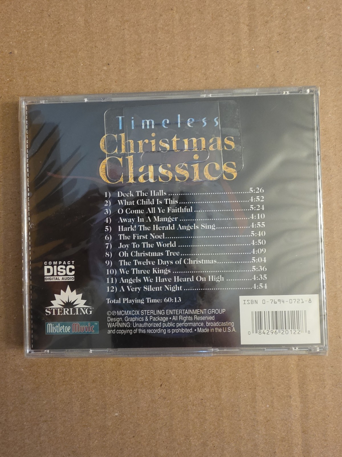 Timeless Christmas Classics – Unknown Artist – (1999 Sterling) – New, Sealed CD