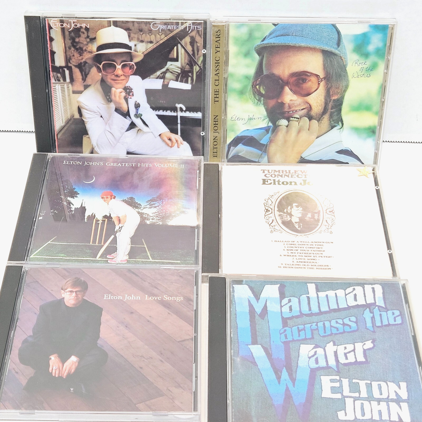 Elton John Music CD Lot of 6 Bundle Vintage Love Songs Greatest Hits Westies