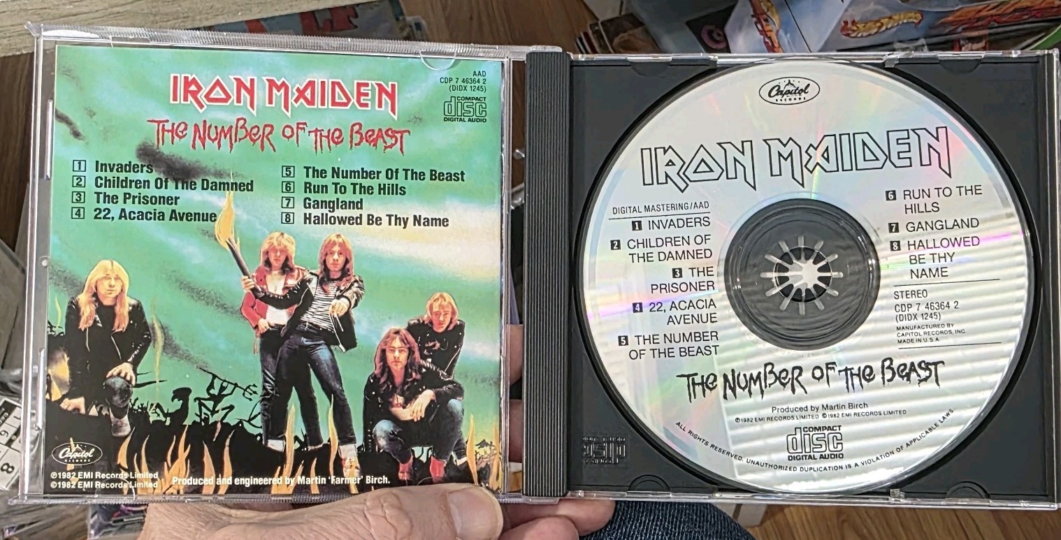 IRON MAIDEN Number of the Beast CD Capital Records EMI USA Complete Original