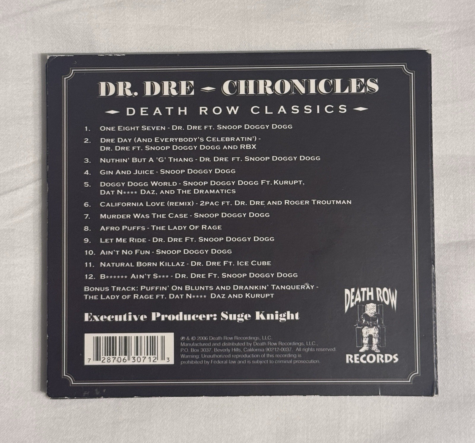 Dr. Dre Chronicles: Death Row Classics CD 2009 Death Row Records Explicit