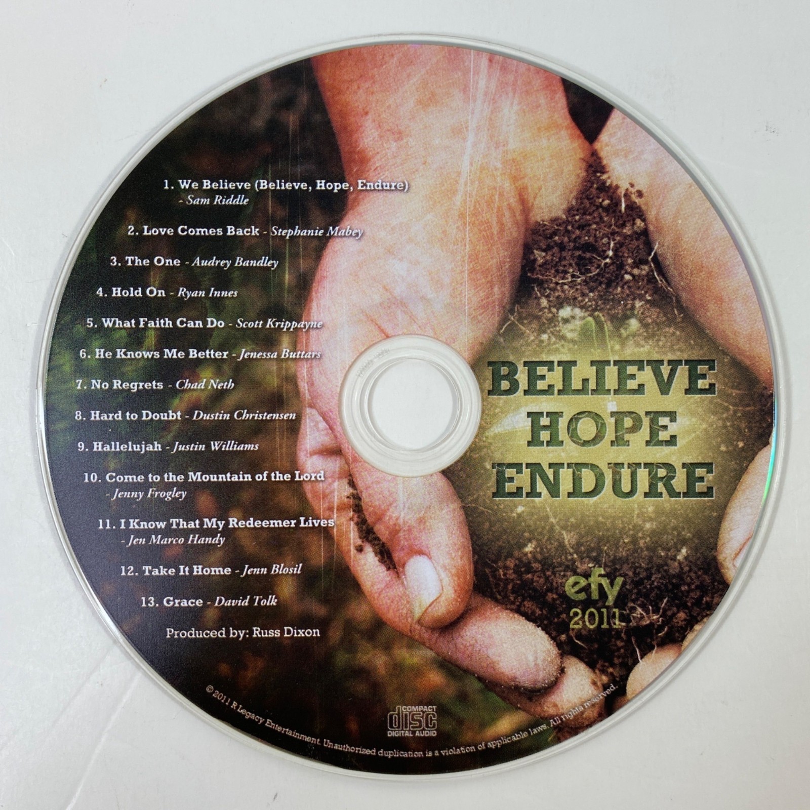 Believe Hope Endure EFY 2011 LDS Music CD By Various Artists 13 Tracks Religious