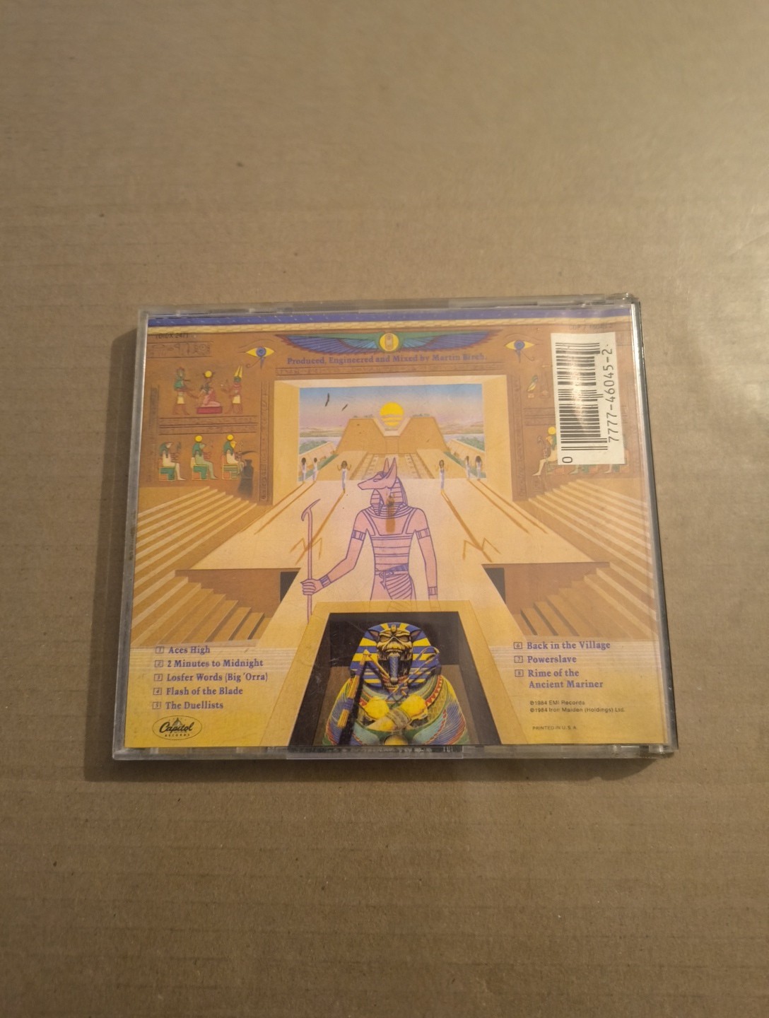 IRON MAIDEN POWER SLAVE CD CAPITOL RECORDS RARE OG PRESS CDP 7 46045 2