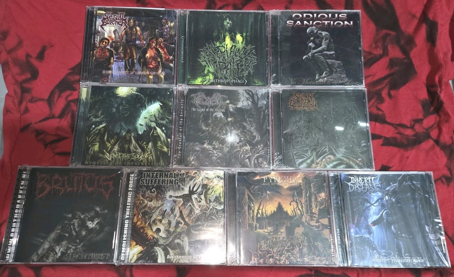 Unique Leader x10 CD SEALED Pyrexia Vomit the Soul Spawn of Possession