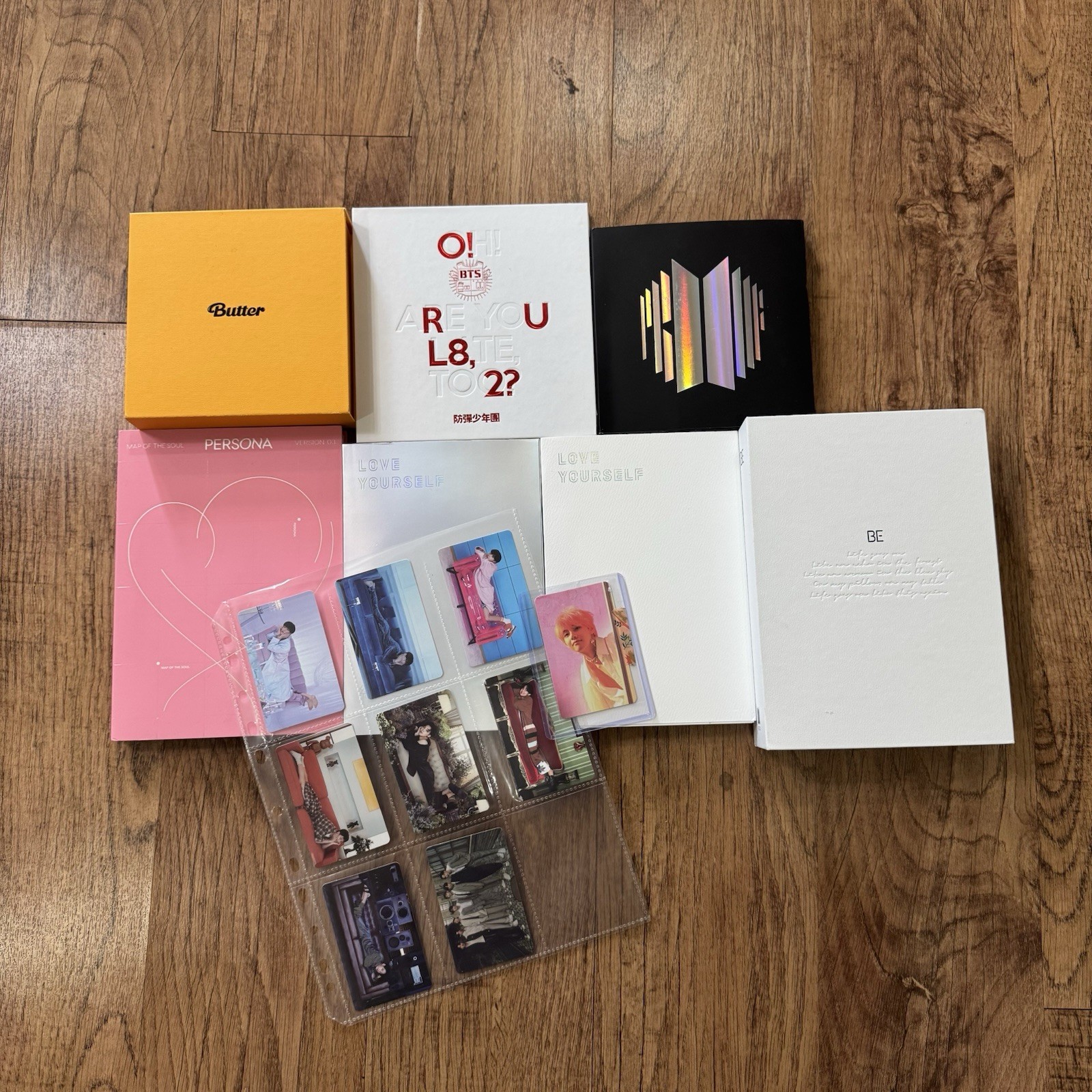 BTS Album Lot of 7 w Inclusion and 1 Photocard – Butter Proof Be Love Yourself
