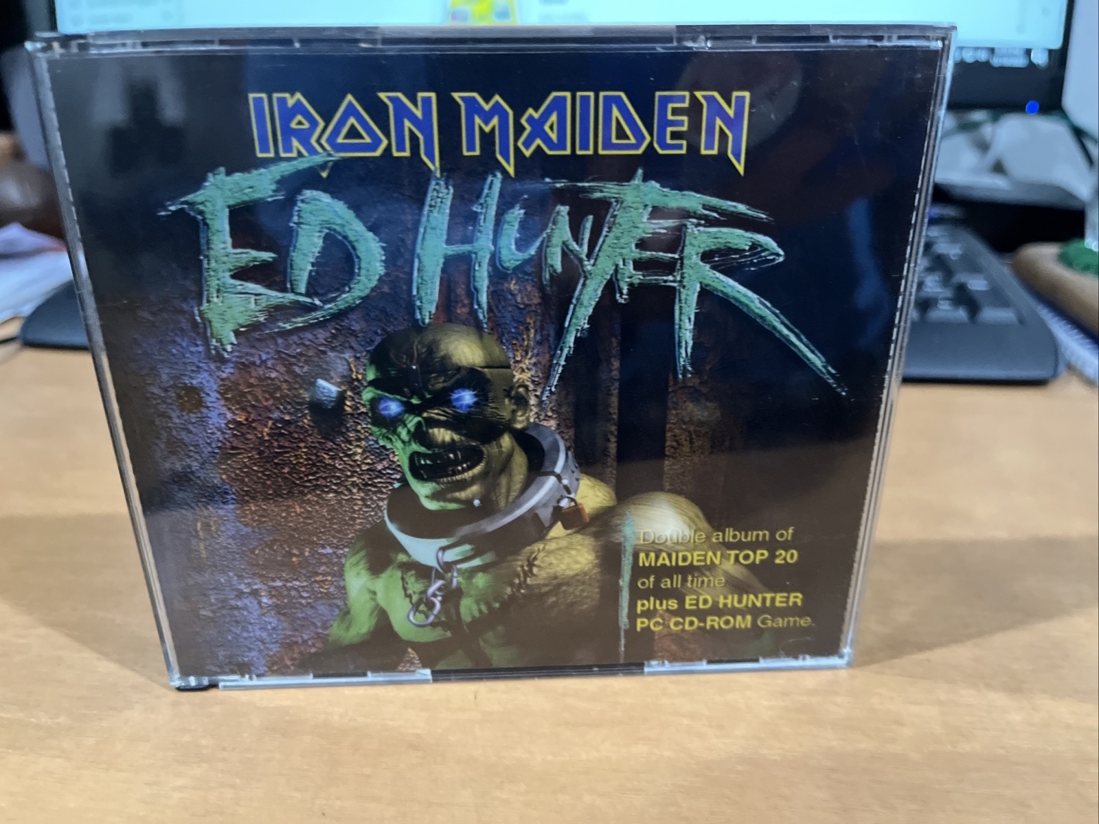 Iron Maiden Ed Hunter 1999 2 CD + CD-Rom Fat Box Case Bruce Dickinson Game Promo