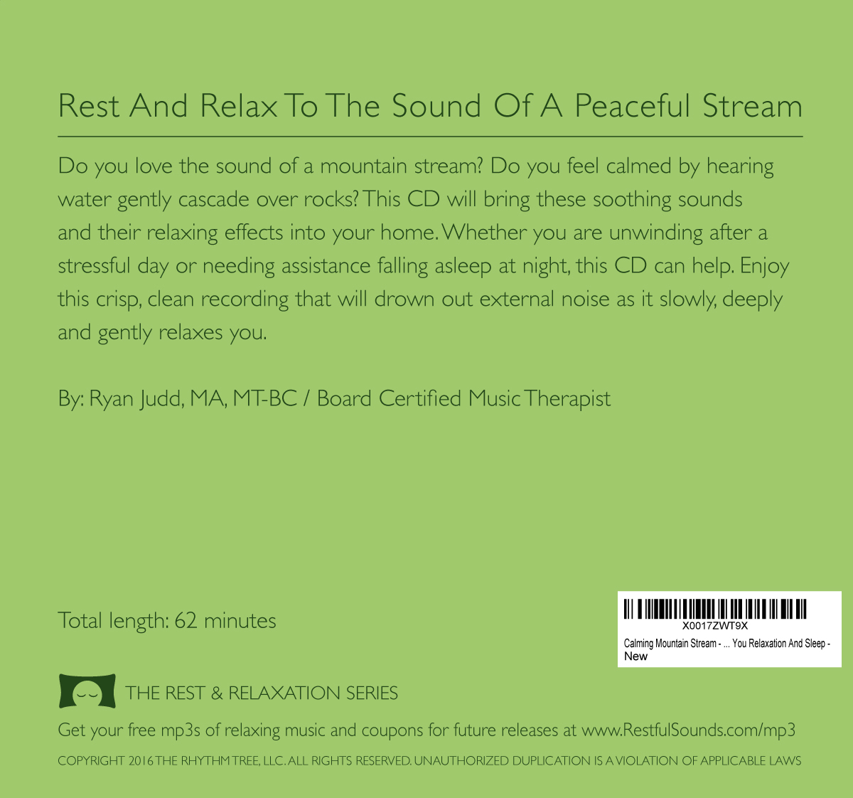 Calming Mountain Stream – Nature Sounds for Relaxation, Sleep, White Noise -Used