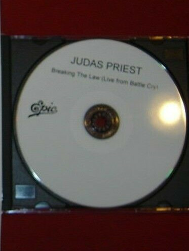 JUDAS PRIEST ~ BREAKING THE LAW 2016 EPIC TEST PRESSING CD SINGLE w/INSERT M-