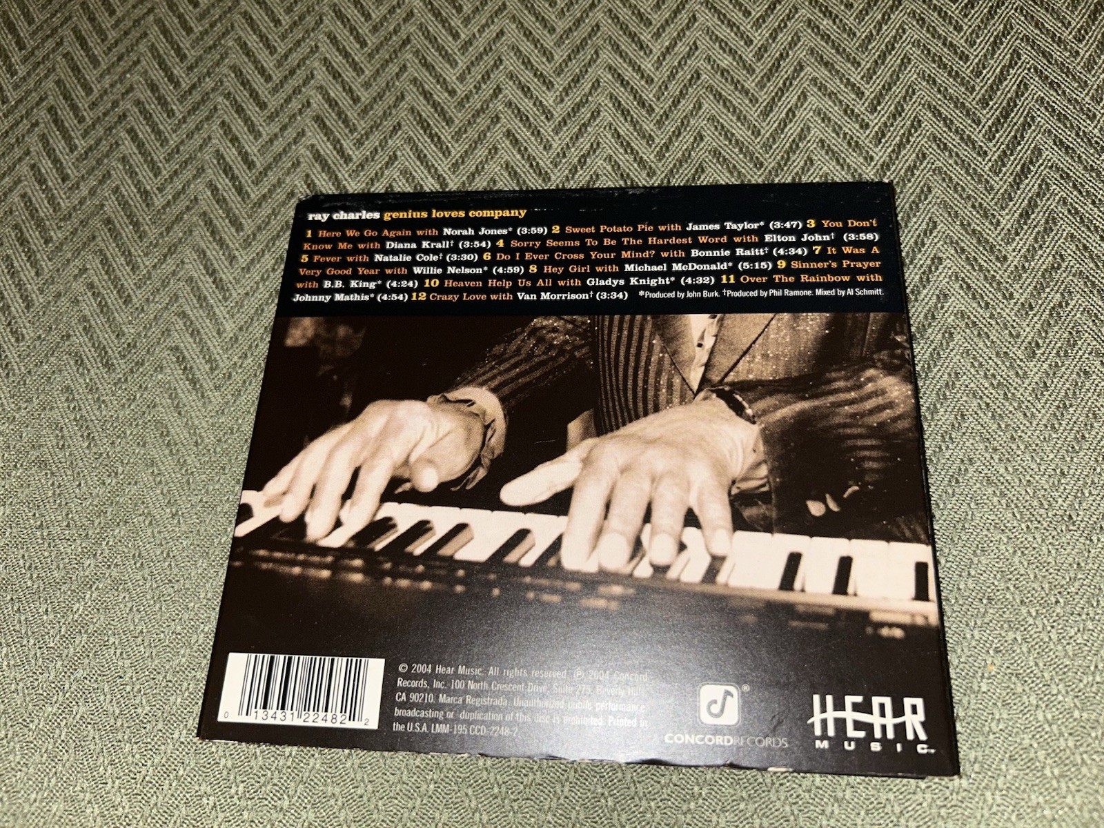 Ray Charles Genius Loves Company Concord Records CD Excellent