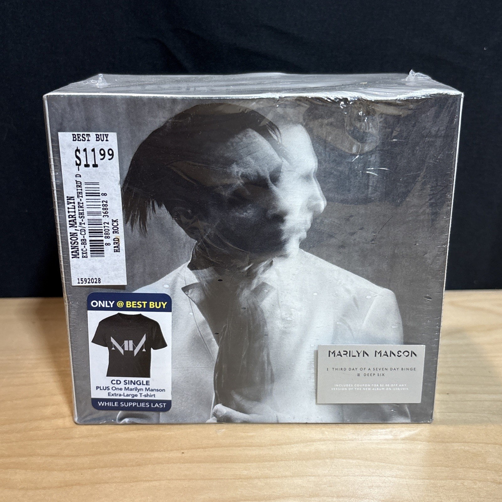 MARILYN MANSON Third Day Of A Seven Day Binge – EXCLUSIVE CD Single + XL T-Shirt