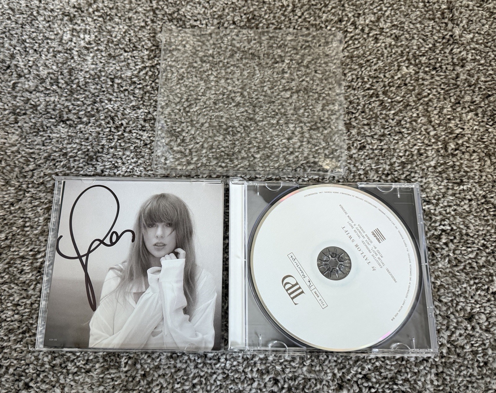Taylor Swift The Tortured Poets Department CD With Hand Signed Photo