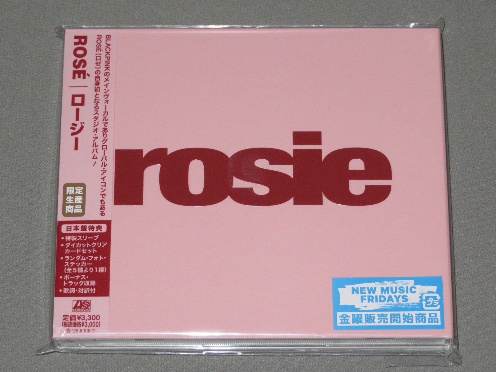 Rosé / Rosie / CD Sleeve Case Sticker Bonus Limited Sealed Japan WPCR-18718